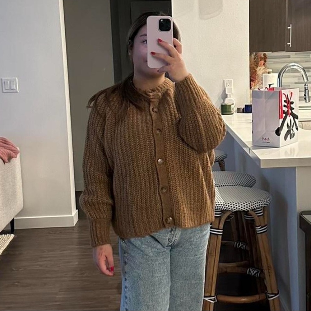 Sezane Emile Sweater in Mottled Camel